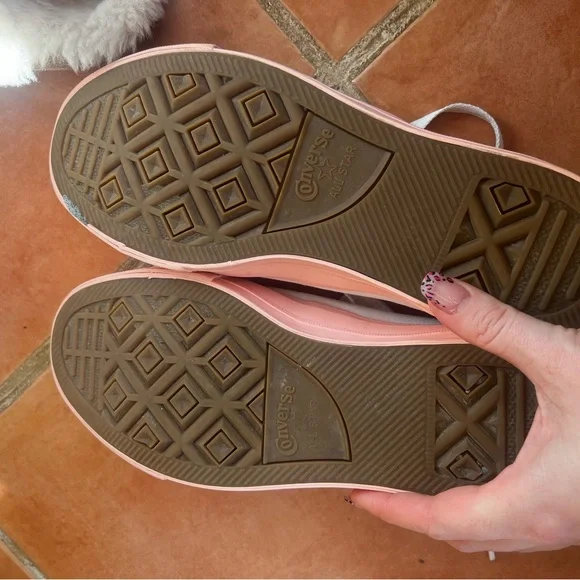 White and Pink Converse - Picture 5 of 5